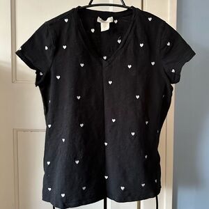 Cynthia Rowley Embroidered Heart Tee